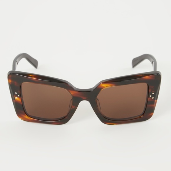 Celine CL40156U Havana Tortoise Square Sunglasses - Picture 5 of 5